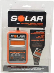 Solar - 12 Volt Digital Battery & System Tester - 100 to 1,100 CCA Range, 1-1/2' Cable - Exact Tool & Supply