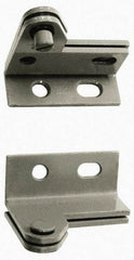 Stanley - 1-1/2" Long x 1.06" Wide x 11/84" Thick, Satin Chrome Finish Steel, Right Hand Wardrobe Pivot Hinge - 1/4" Pin Diam, 4 Holes, 1-1/8 Min Door Thickness, 75 Lb Capacity, 1" Leaf Height - Exact Tool & Supply