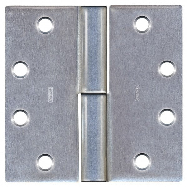 Stanley - 4-1/2" Long x 4-1/2" Wide 304 Stainless Steel Full Mortise Commercial Hinge - Exact Tool & Supply