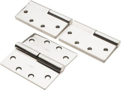 Stanley - 4-1/2" Long x 4-1/2" Wide 304 Stainless Steel Full Mortise Commercial Hinge - Exact Tool & Supply