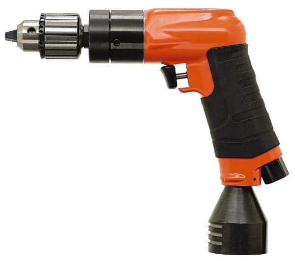 Dotco - 3/8" Keyed Chuck - Pistol Grip Handle, 3,200 RPM, 1.4 hp, 90 psi - Exact Tool & Supply