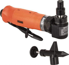 Dotco - 1/4" Collet, Angle Handle, Air Angle Die Grinder - 12,000 RPM, Rear Exhaust, 23 CFM, 0.4 hp, 90 psi, 1/4" Inlet - Exact Tool & Supply