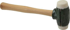 Garland - 2 Lb Head 1-1/2" Face Nylon Split Head Hammer - 12-1/2" OAL, Wood Handle - Exact Tool & Supply