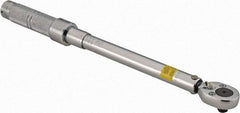 Proto - 3/8" Drive Mil Spec Micrometer Torque Wrench - 16 Ft/Lb to 80 Ft/Lb Torque, 15-1/2" OAL, Ratchet Head - Exact Tool & Supply
