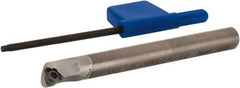 Iscar - 6.6mm Min Bore Diam, 60mm OAL, 6mm Shank Diam, Indexable Boring Bar - Screw Holding Method - Exact Tool & Supply