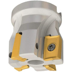 Iscar - 4 Inserts, 50mm Cut Diam, 22mm Arbor Diam, 20mm Max Depth of Cut, Indexable Square-Shoulder Face Mill - 0/90° Lead Angle, 50mm High, 3M AXKT 2006 Insert Compatibility, Series Mill2000 - Exact Tool & Supply