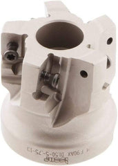 Iscar - 5 Inserts, 1-1/2" Cut Diam, 3/4" Arbor Diam, 1/2" Max Depth of Cut, Indexable Square-Shoulder Face Mill - 0/90° Lead Angle, 1-1/2" High, 3M AXKT 1304 Insert Compatibility, Series Mill2000 - Exact Tool & Supply