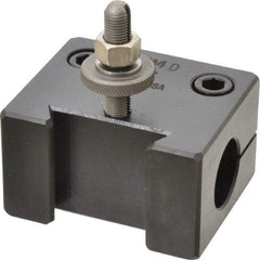 Aloris - Series BXA, #4D Boring Bar Tool Post Holder - 10 to 15" Lathe Swing, 2" OAH, 1" Centerline Height - Exact Tool & Supply