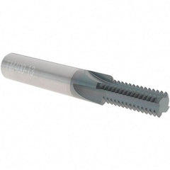 Scientific Cutting Tools - 1/2-13 Thread, 1/2" Shank Diam, AlTiN+ Coating, Solid Carbide Straight Flute Thread Mill - 4 Flutes, 3-1/2" OAL, 1/2" Min Noml Diameter - Exact Tool & Supply