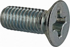 Value Collection - M8x1.25 Metric Coarse, 20mm OAL Phillips Drive Machine Screw - Flat Head, Grade 4.8 Steel, Zinc-Plated Finish, Without Washer - Exact Tool & Supply