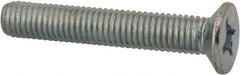 Value Collection - M8x1.25 Metric Coarse, 50mm OAL Phillips Drive Machine Screw - Flat Head, Grade 4.8 Steel, Zinc-Plated Finish, Without Washer - Exact Tool & Supply