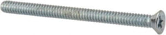 Value Collection - #4-40 UNC, 1-1/2" OAL Phillips Drive Machine Screw - Flat Head, Grade J82 Steel, Zinc-Plated Finish, Without Washer - Exact Tool & Supply