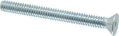 Value Collection - 1/4-20 UNC, 2-1/2" OAL Phillips Drive Machine Screw - Flat Head, Grade J82 Steel, Zinc-Plated Finish, Without Washer - Exact Tool & Supply