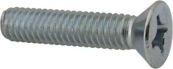 Value Collection - 5/16-18 UNC, 1-1/2" OAL Phillips Drive Machine Screw - Flat Head, Grade J82 Steel, Zinc-Plated Finish, Without Washer - Exact Tool & Supply
