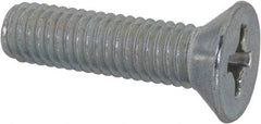 Value Collection - 3/8-16 UNC, 1-1/2" OAL Phillips Drive Machine Screw - Flat Head, Grade J82 Steel, Zinc-Plated Finish, Without Washer - Exact Tool & Supply