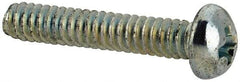 Value Collection - #4-40 UNC, 5/8" Length Under Head Phillips Drive Machine Screw - Round Head, Grade J82 Steel, Zinc-Plated Finish, Without Washer - Exact Tool & Supply