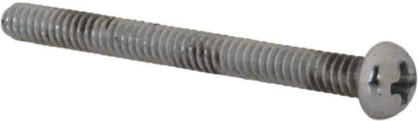 Value Collection - #4-40 UNC, 1-1/4" Length Under Head Phillips Drive Machine Screw - Round Head, Grade J82 Steel, Zinc-Plated Finish, Without Washer - Exact Tool & Supply