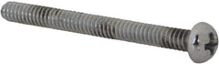 Value Collection - #4-40 UNC, 1-1/4" Length Under Head Phillips Drive Machine Screw - Round Head, Grade J82 Steel, Zinc-Plated Finish, Without Washer - Exact Tool & Supply
