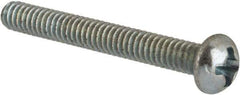 Value Collection - #5-40 UNC, 1" Length Under Head Phillips Drive Machine Screw - Round Head, Grade J82 Steel, Zinc-Plated Finish, Without Washer - Exact Tool & Supply