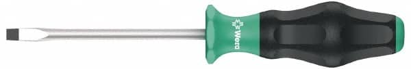 Slotted Screwdriver: 175mm Blade Length, Round Shank, Ergonomic Handle
