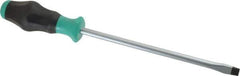 Wera - 312mm OAL Standard Slotted Screwdriver - 200mm Blade Length, Round Shank, Ergonomic Handle - Exact Tool & Supply
