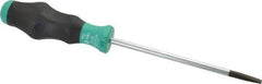 Wera - 223mm OAL Standard Slotted Screwdriver - 125mm Blade Length, Round Shank, Ergonomic Handle - Exact Tool & Supply
