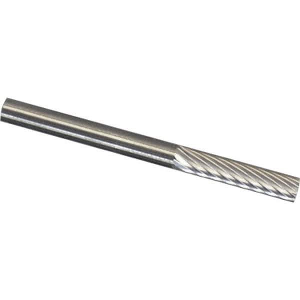 Made in USA - 2.5mm Cut Diam, Cylinder Head Chipbreaker Cut Burr - Carbide, 3" OAL - Exact Tool & Supply