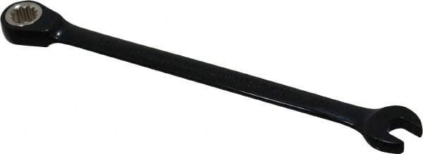 Proto - 1/4" 12 Point Combination Wrench - 15° Head Angle, 5" OAL, Steel, Black Chrome Finish - Exact Tool & Supply