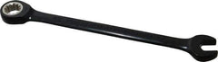 Proto - 3/8" 12 Point Combination Wrench - 15° Head Angle, 6-1/4" OAL, Steel, Black Chrome Finish - Exact Tool & Supply