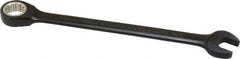 Proto - 7/16" 12 Point Combination Wrench - 15° Head Angle, 6-1/2" OAL, Steel, Black Chrome Finish - Exact Tool & Supply