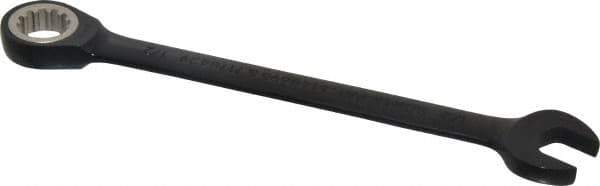 Proto - 1/2" 12 Point Combination Wrench - 15° Head Angle, 7" OAL, Steel, Black Chrome Finish - Exact Tool & Supply