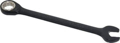 Proto - 9/16" 12 Point Combination Wrench - 15° Head Angle, 7-1/2" OAL, Steel, Black Chrome Finish - Exact Tool & Supply