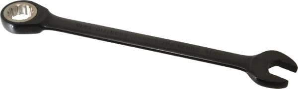Proto - 13/16" 12 Point Combination Wrench - 15° Head Angle, 11-7/16" OAL, Steel, Black Chrome Finish - Exact Tool & Supply