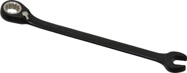 Proto - 9mm 12 Point Combination Wrench - 15° Head Angle, 5-15/16" OAL, Steel, Black Chrome Finish - Exact Tool & Supply