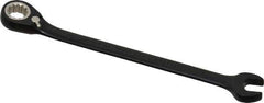 Proto - 9mm 12 Point Combination Wrench - 15° Head Angle, 5-15/16" OAL, Steel, Black Chrome Finish - Exact Tool & Supply