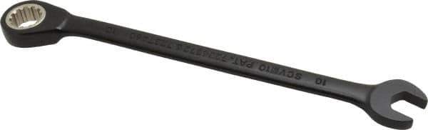 Proto - 10mm 12 Point Combination Wrench - 15° Head Angle, 6-1/4" OAL, Steel, Black Chrome Finish - Exact Tool & Supply
