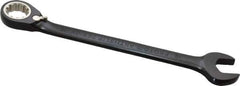Proto - 18mm 12 Point Combination Wrench - 15° Head Angle, 9-5/16" OAL, Steel, Black Chrome Finish - Exact Tool & Supply