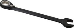 Proto - 27mm 12 Point Combination Wrench - 15° Head Angle, 14-1/8" OAL, Steel, Black Chrome Finish - Exact Tool & Supply