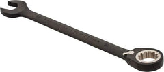 Proto - 32mm 12 Point Combination Wrench - 15° Head Angle, 16-3/4" OAL, Steel, Black Chrome Finish - Exact Tool & Supply