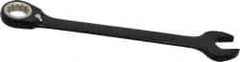 Proto - 15/16" 12 Point Combination Wrench - 15° Head Angle, 12-3/4" OAL, Steel, Black Chrome Finish - Exact Tool & Supply