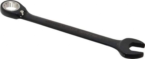 Proto - 1" 12 Point Combination Wrench - 15° Head Angle, 12-3/4" OAL, Steel, Black Chrome Finish - Exact Tool & Supply
