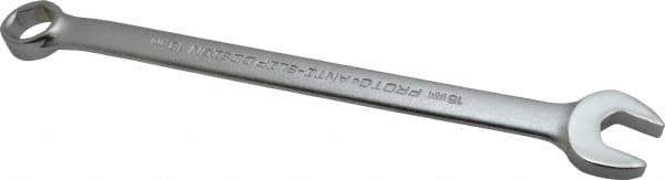 Proto - 18mm 6 Point Combination Wrench - 15° Offset Angle, 10-1/2" OAL, Steel, Satin Finish - Exact Tool & Supply