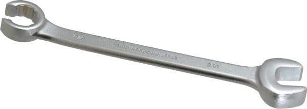 Proto - 5/8 x 5/8", Satin Finish, Combination Flare Nut Wrench - 12 Points, 7-5/8" OAL, Steel, Double End Head - Exact Tool & Supply