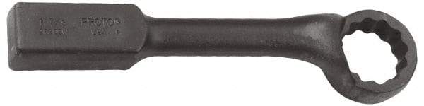Proto - 4-1/8" 12 Point Striking Box Wrench - Single End, 6-1/4" Head Diam x 2-3/8" Head Thickness, 18" OAL, Steel, Black Finish, 60° Offset - Exact Tool & Supply