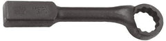 Proto - 4-1/8" 12 Point Striking Box Wrench - Single End, 6-1/4" Head Diam x 2-3/8" Head Thickness, 18" OAL, Steel, Black Finish, 60° Offset - Exact Tool & Supply
