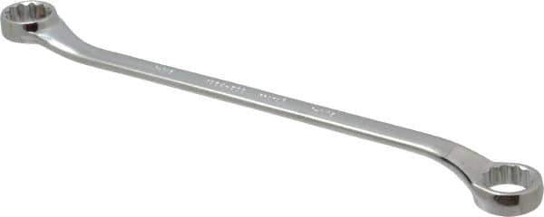 Proto - 11/16" x 1-1/8" 12 Point Offset Box Wrench - Double End, 1-31/64" Head Diam x 41/64" Head Thickness, 16-3/4" OAL, Steel, Polished Finish, 7.5° Offset - Exact Tool & Supply