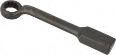 Proto - 1-3/16" 12 Point Striking Box Wrench - Single End, 2-1/16" Head Diam x 13/16" Head Thickness, 11" OAL, Steel, Black Finish, 60° Offset - Exact Tool & Supply