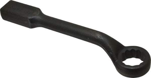 Proto - 1-3/8" 12 Point Striking Box Wrench - Single End, 2-25/64" Head Diam x 1" Head Thickness, 11-1/2" OAL, Steel, Black Finish, 60° Offset - Exact Tool & Supply