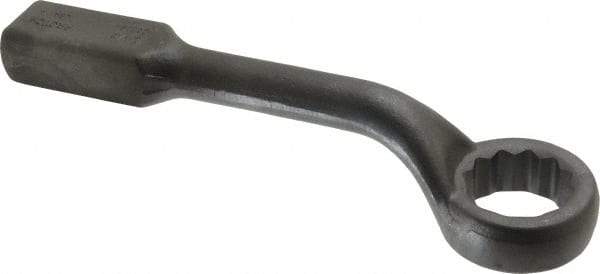 Proto - 2-1/16" 12 Point Striking Box Wrench - Single End, 3-5/16" Head Diam x 1-1/4" Head Thickness, 13-1/2" OAL, Steel, Black Finish, 60° Offset - Exact Tool & Supply