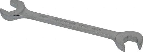 Proto - 12mm Standard Open End Wrench - 5-1/4" OAL, Double End, Chrome Finish, 15° & 60° Head Angle - Exact Tool & Supply